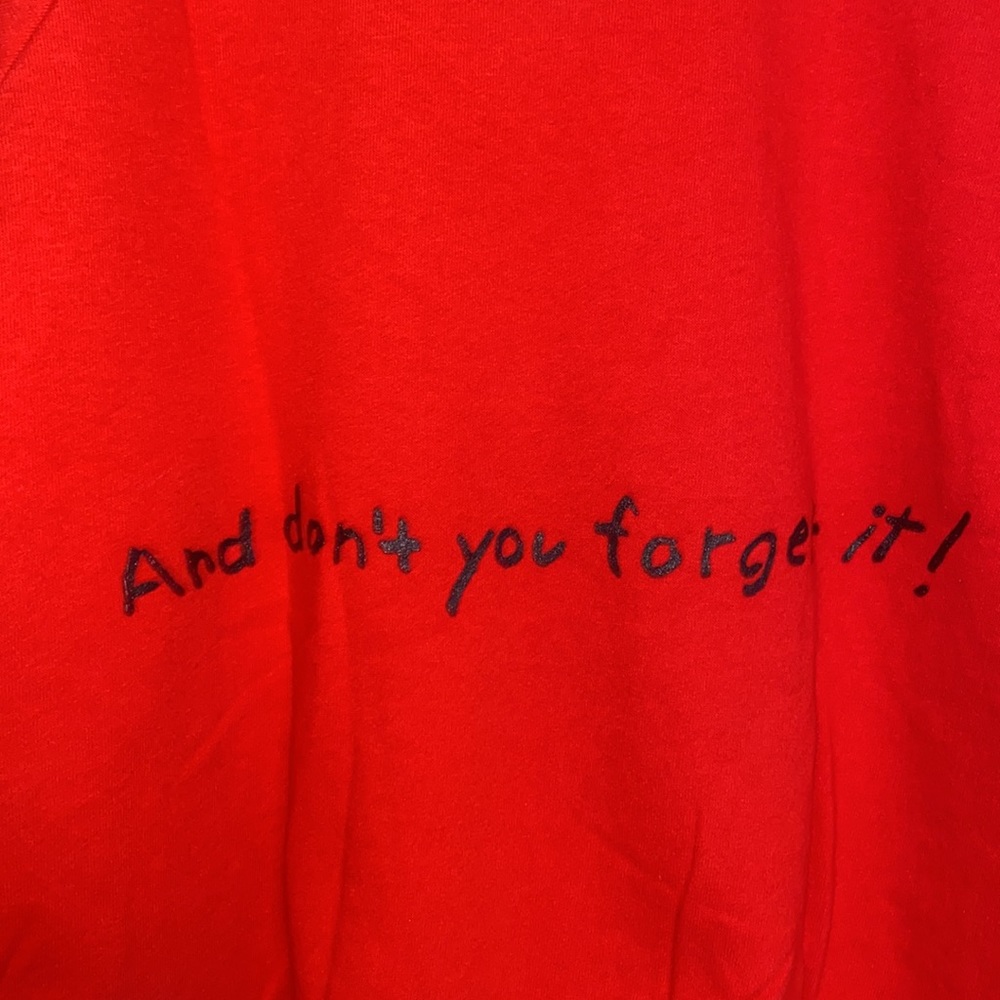 Vintage 1985 Fido Dido Red Double-sided Sweatshirt (L) RARE! - Picture 4 of 6